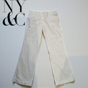 NY&C New York & Company White Wide Leg Pants Women's 8